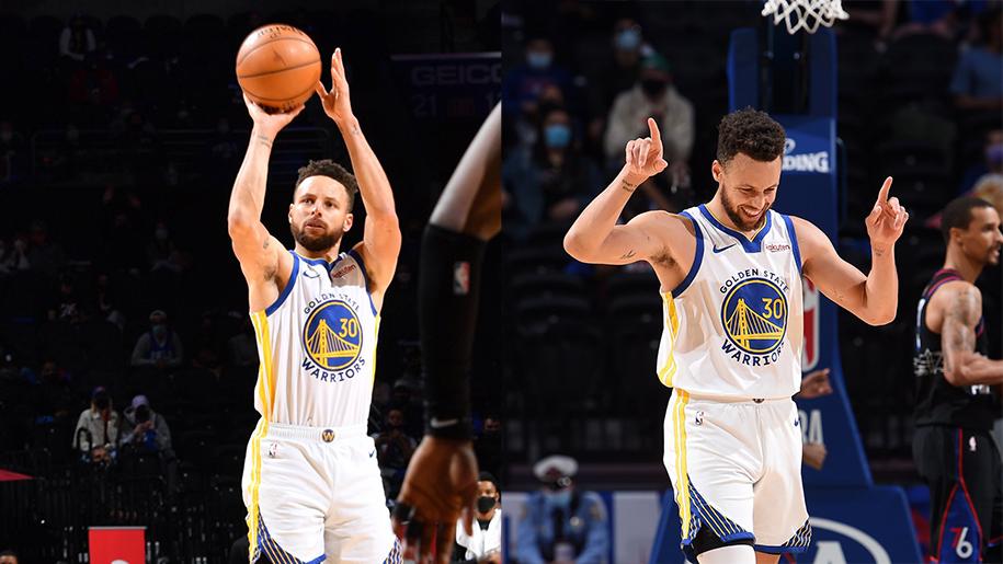 Tiếp tục chống lại mọi thử thách, Stephen Curry ghi 49 điểm giúp Warriors đánh bại 76ers