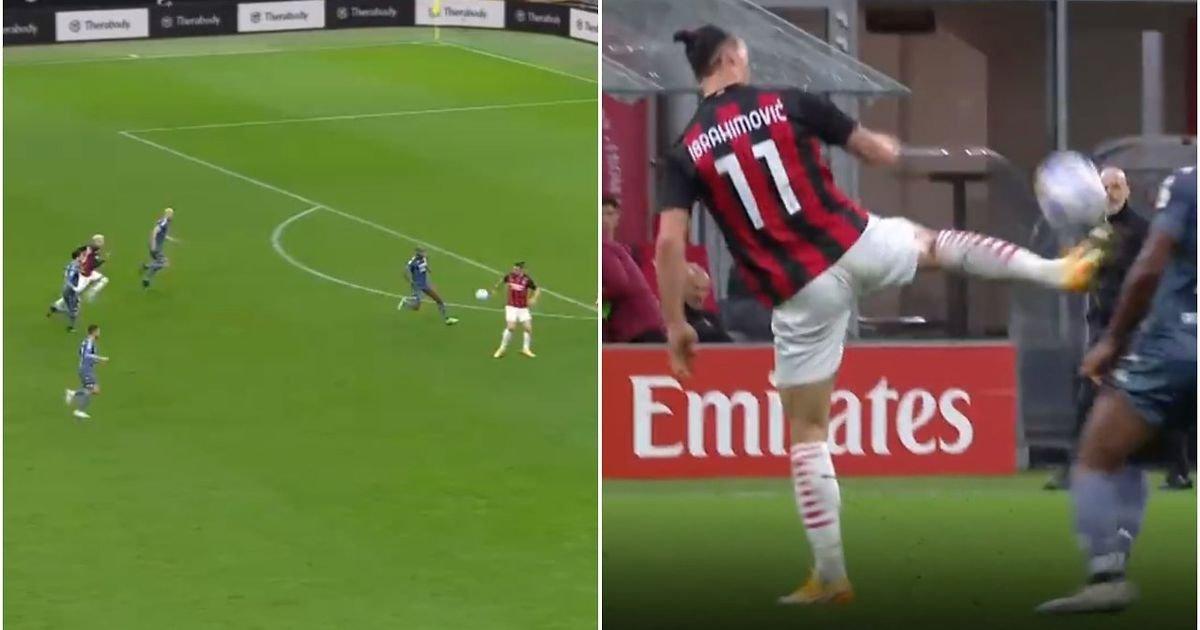 Ibrahimovic thực hiện đường chuyền ảo diệu theo phong cách kungfu