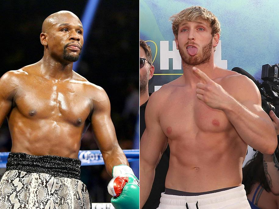 Logan Paul chế nhạo Floyd Mayweather Jr dùng "bạn tập rởm" trước trận đấu