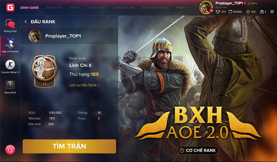 GPlay chính thức ra mắt phiên bản AoE Ranking Beta test