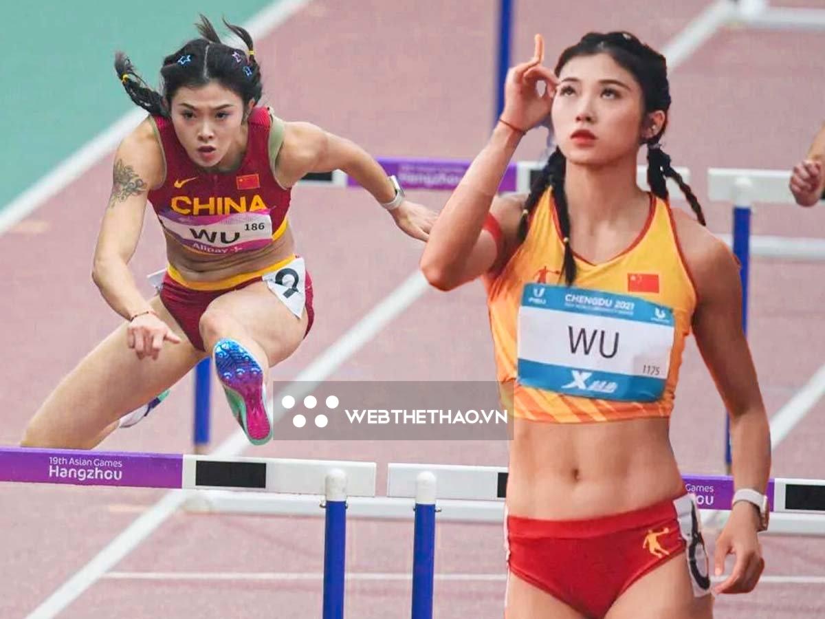 Hot-girl điền kinh Trung Quốc Wu Yanni "đại náo" đường chạy 100m rào ASIAD 19