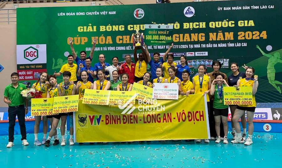 VTV Bình Điền Long An nhận thưởng nóng liên tục hàng tỷ đồng sau chức vô địch bóng chuyền quốc gia