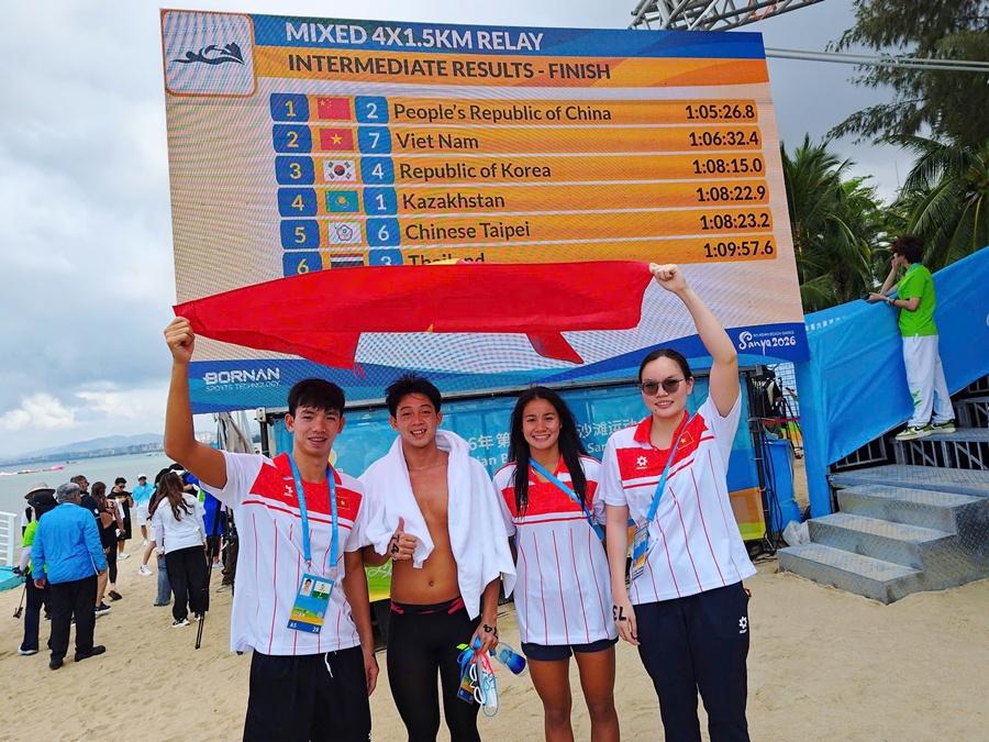 Bơi biển Việt Nam giành thêm 1 HCB tại Đại hội Thể thao Bãi biển châu Á 2026