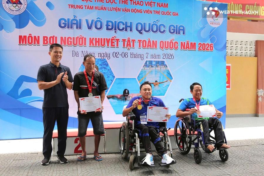 Giải VĐQG môn thể thao người khuyết tật 2026: TP.HCM "ẵm" 15/16 HCV môn bơi