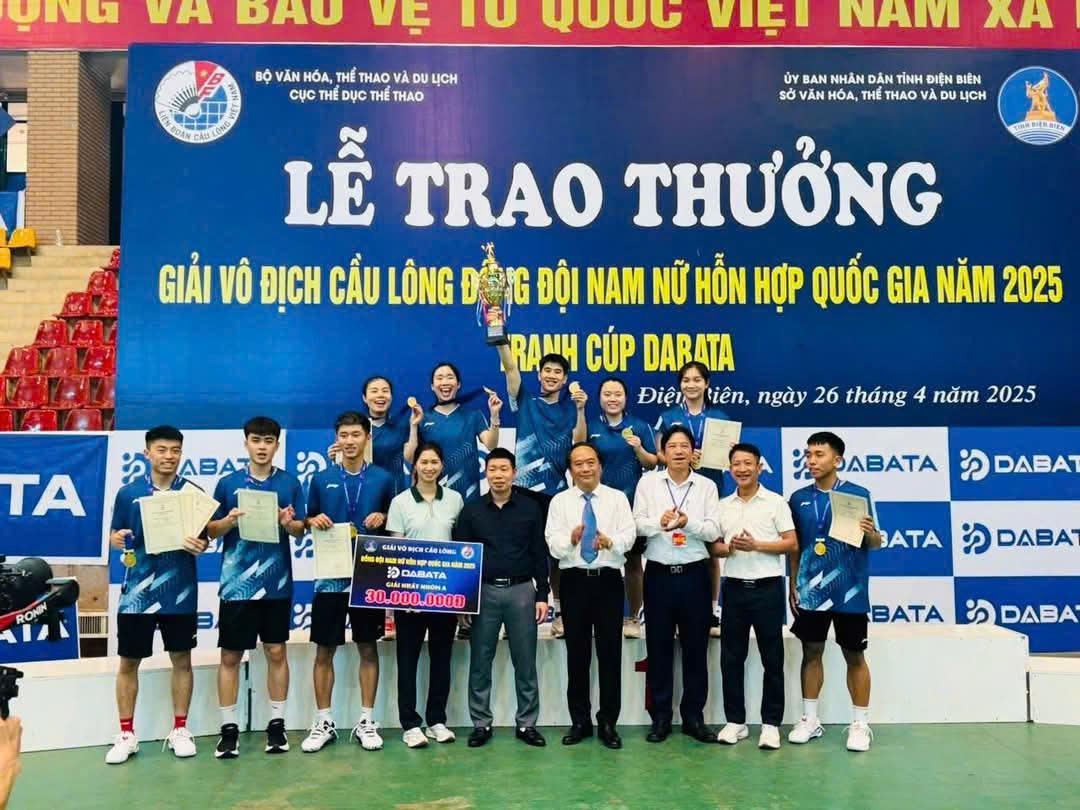 Giải Vô Địch Cầu Lông Đồng Đội Hỗn Hợp Quốc Gia 2025: Bắc Giang bảo vệ danh hiệu thành công