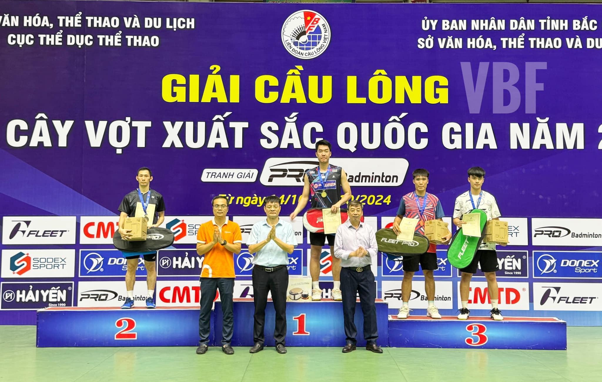 Giải cầu lông các cây vợt xuất sắc quốc gia năm 2024: Lê Đức Phát thắng Nguyễn Tiến Minh ở chung kết đơn nam