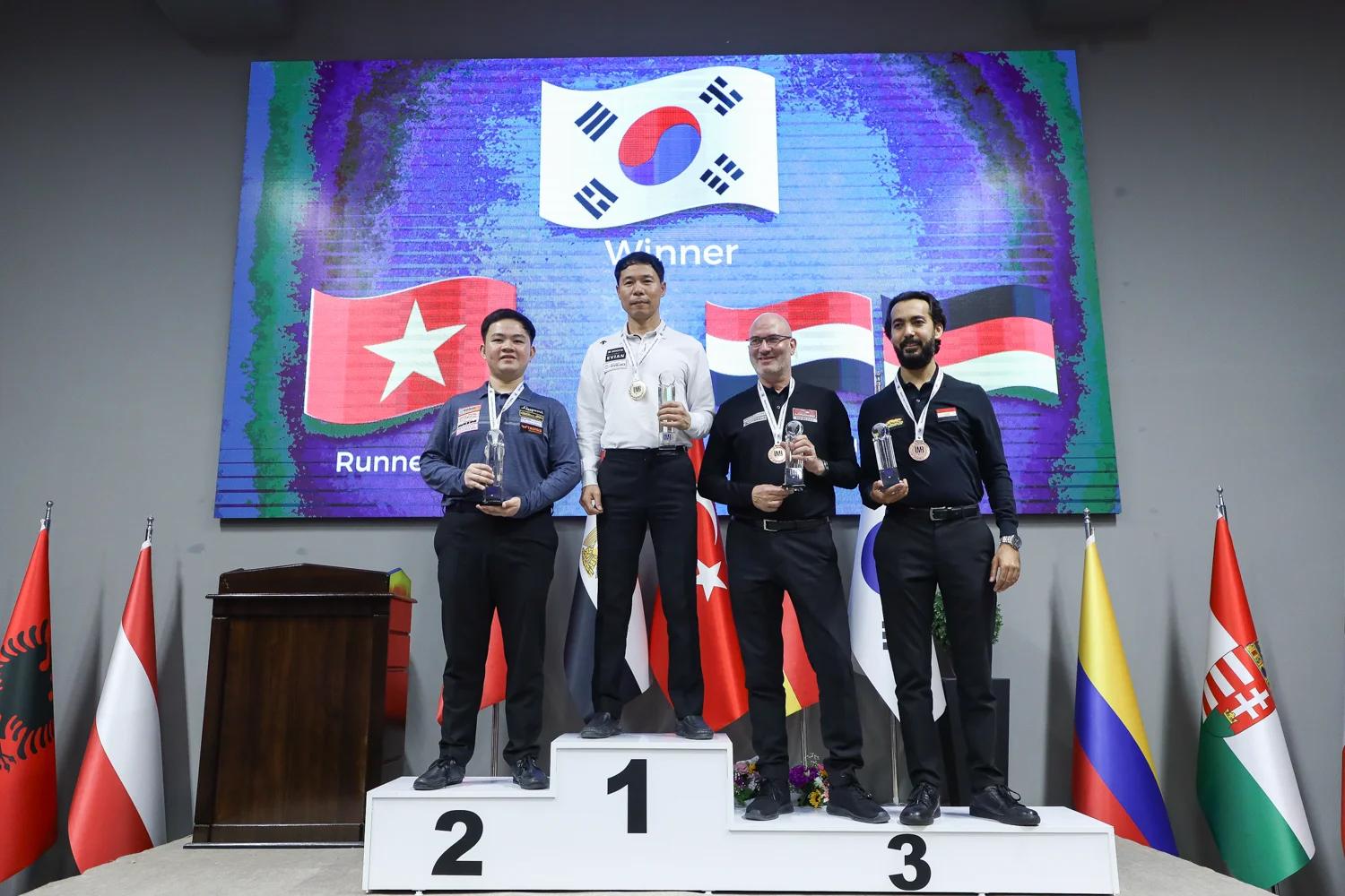 Bao Phương Vinh giành á quân giải billiards Ankara  World Cup 2024, Trần Quyết Chiến dẫn đầu cả hai BXH