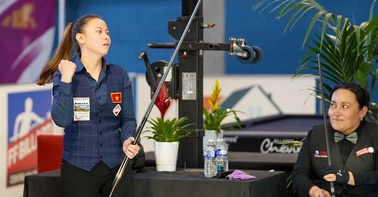 Nguyễn Hoàng Yến Nhi - cơ thủ billiards châu Á duy nhất ở bán kết vô địch thế giới carom 3 băng 2024