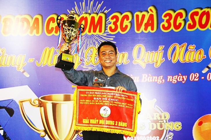 Cơ thủ Nguyễn Như Lê lập cú đúp vô địch giải Billiard Carom 3 băng huyện Bàu Bàng mở rộng 2023
