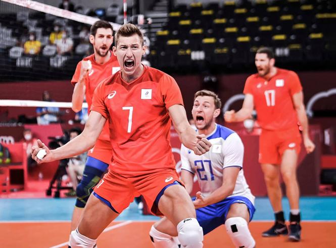 Bóng chuyền nam Nga (ROC) chắc suất vào tứ kết Olympic Tokyo 2021