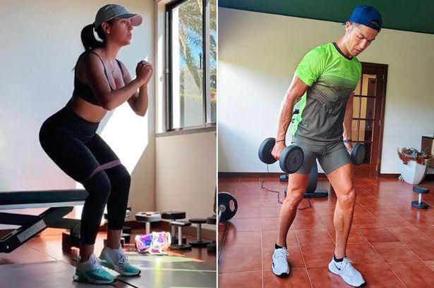 Ronaldo khiến bạn gái xấu hổ khi tập gym cùng nhau