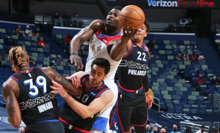 Không thể ngăn cản xe lu Zion Williamson, 76ers thua tâm phục Pelicans