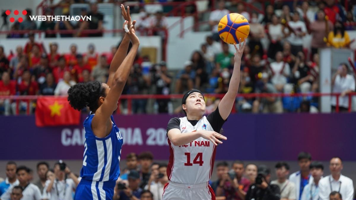 Ném "cháy" rổ Philippines, ĐT bóng rổ 3x3 nữ Việt Nam giành HCV SEA Games 32