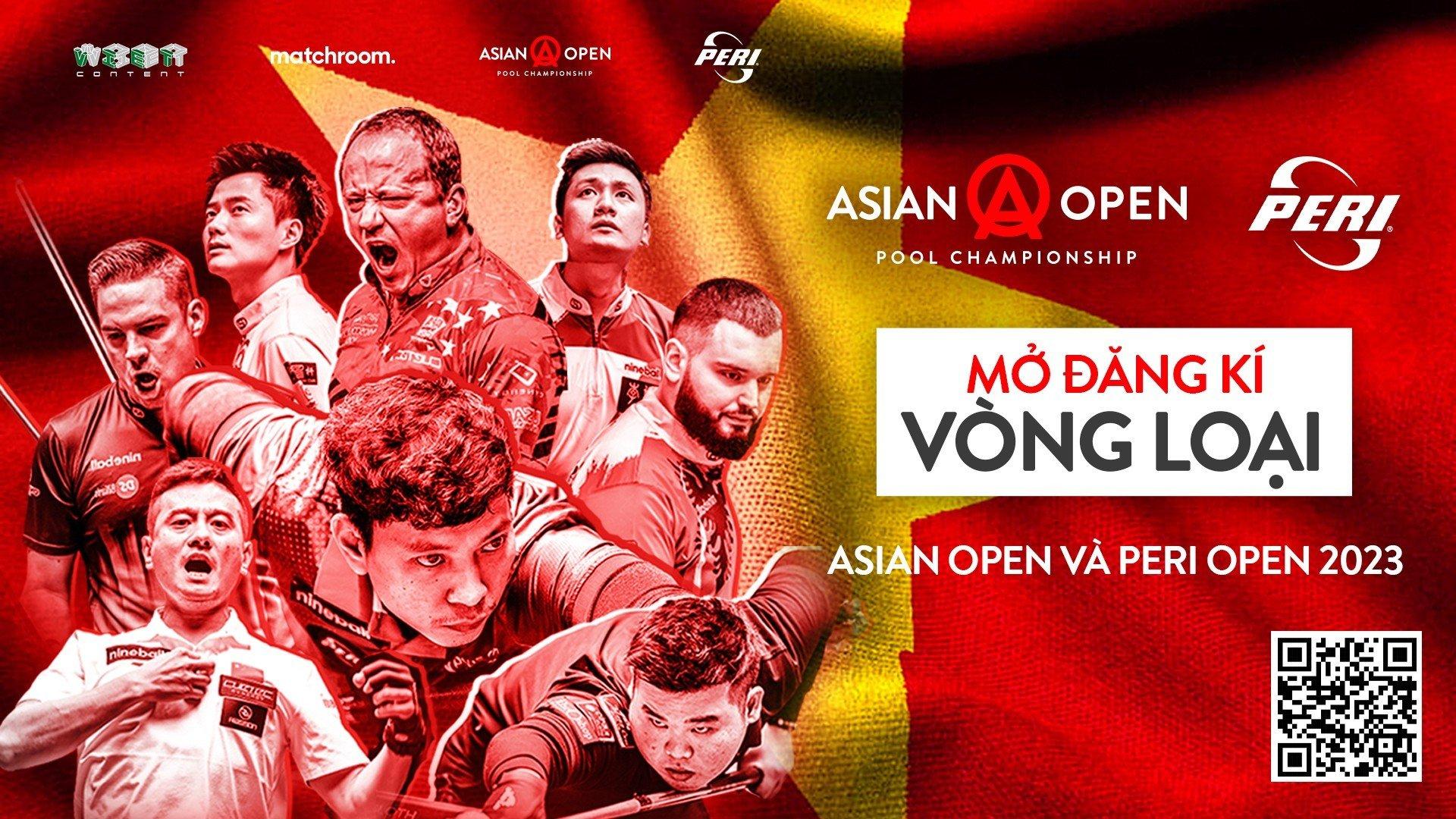 Chi tiết thể thức, giá vé, số lượng suất dự vòng loại Asian Open Pool Championship và Peri 9-Ball Open