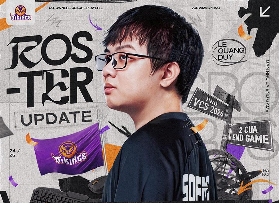 SofM chính thức góp mặt trong đội hình Viking Esports tại VCS Mùa Xuân 2024
