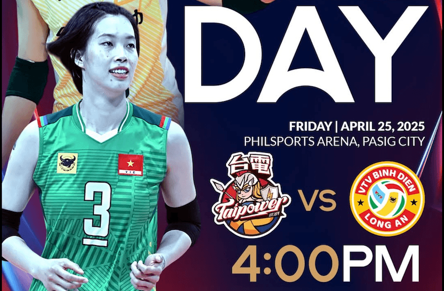 Link trực tiếp tứ kết bóng chuyền AVC Champions League: VTV Bình Điền Long An vs Kaohsiung Taipower