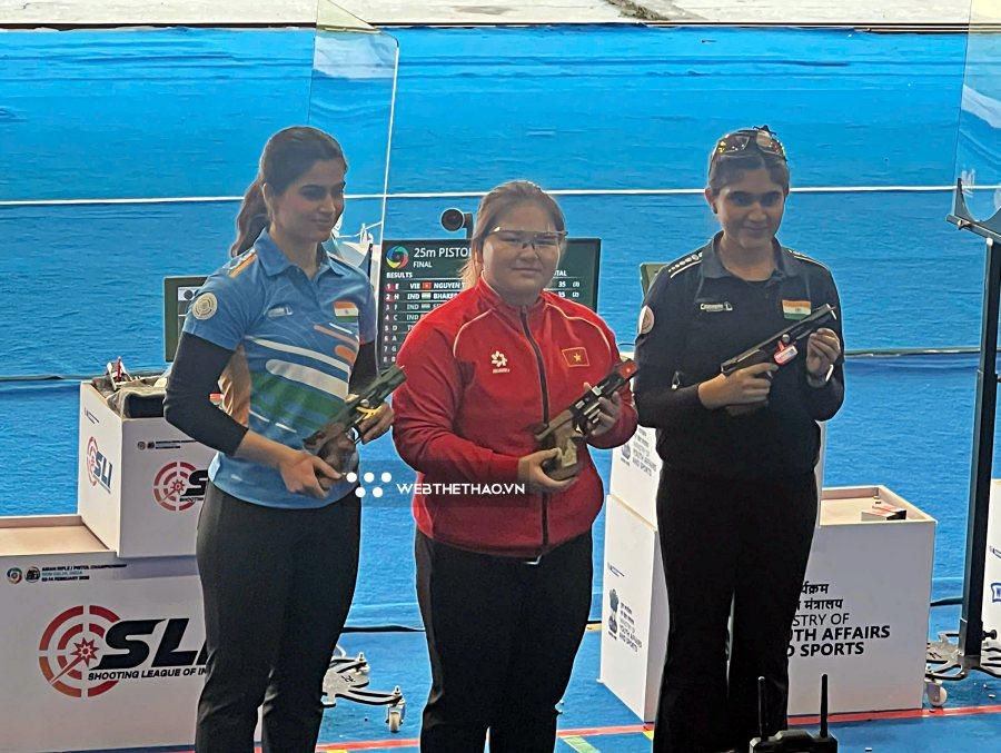 Nguyễn Thùy Trang giành HCV bắn súng châu Á khi hạ top 3 Olympic