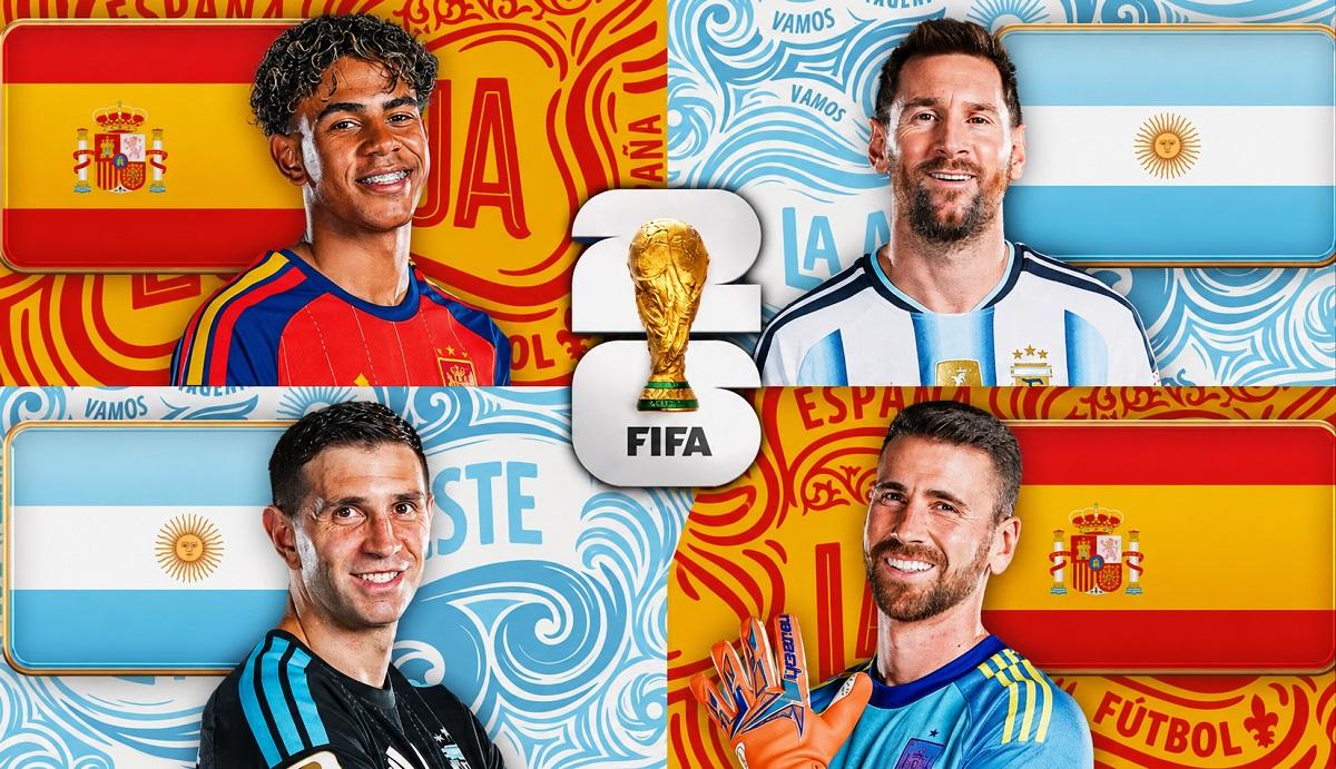 Dự đoán World Cup 2026 trận Tây Ban Nha vs Argentina, 02h00 ngày 20/07