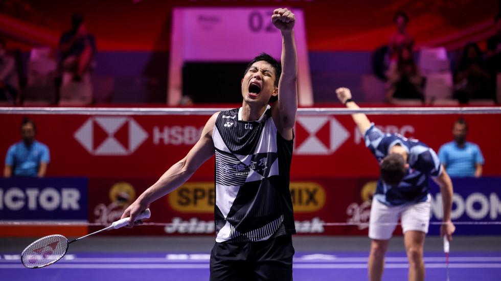 Chou Tien Chen hạ Christo Popov trong trận đấu đầy cảm xúc ở giải cầu lông Indonesia Open 2025