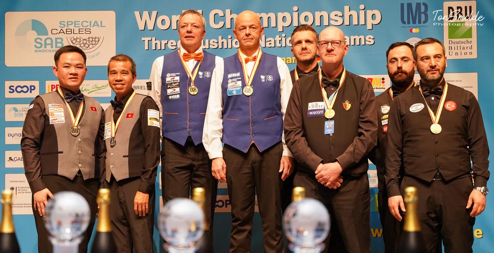 Trần Quyết Chiến và Bao Phương Vinh giành á quân Giải billiard carom 3 băng đội tuyển quốc gia vô địch thế giới