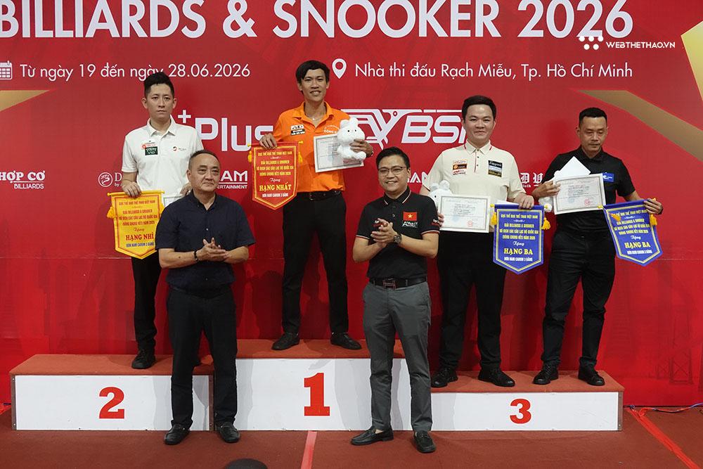 Châu Hồng Thái và Chu Việt Hoàng vô địch vòng chung kết billiards các CLB toàn quốc 2026