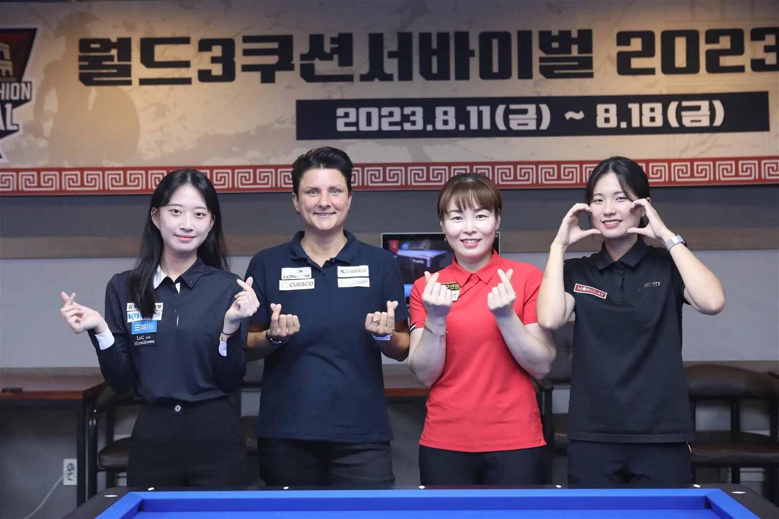 Giải billiard carom 3 băng World Survival 2023: Số 1 thế giới nữ Klompenhouwer tạo ấn tượng không kém Trần Quyết Chiến