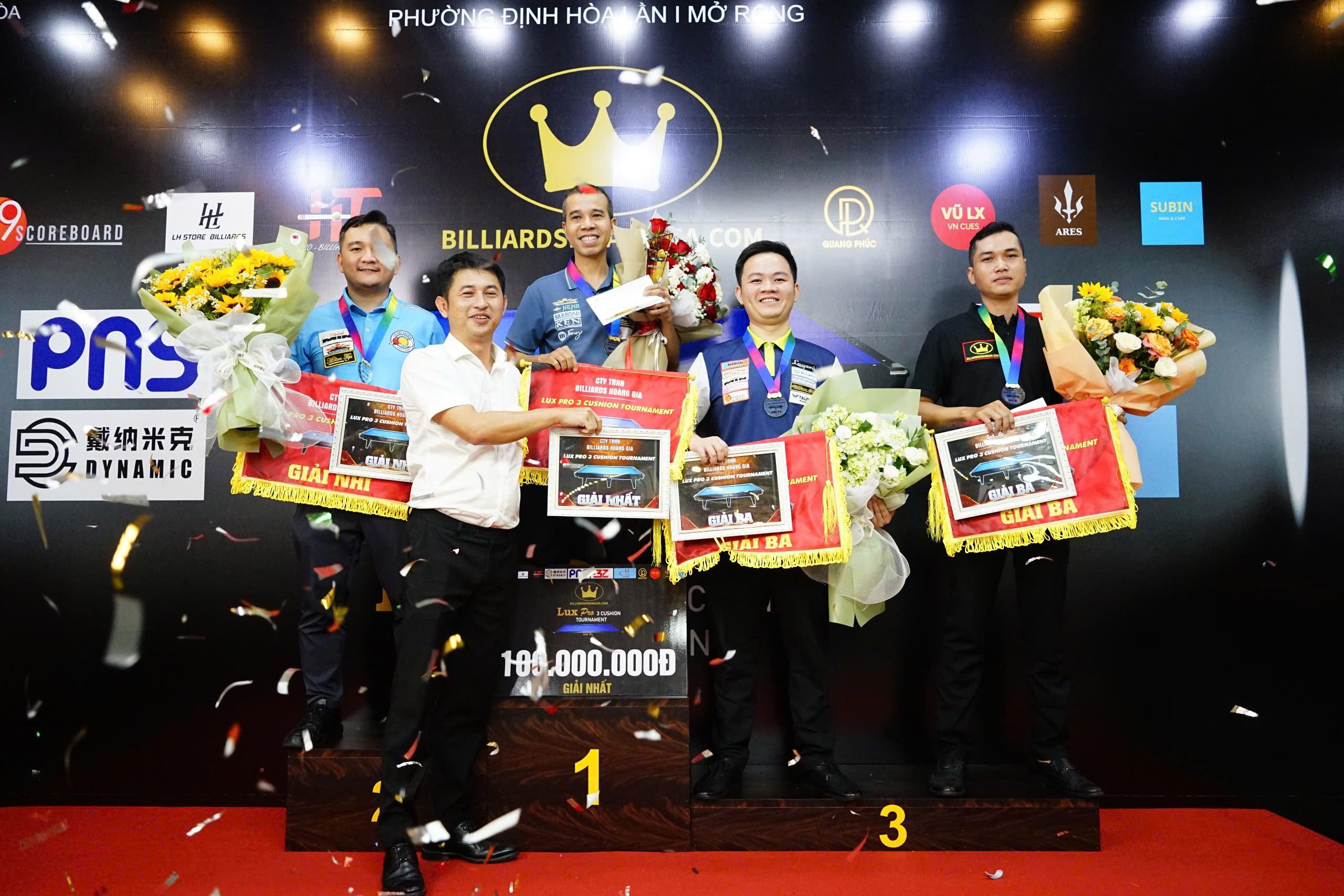 Ứng viên Cúp Chiến thắng 2024 Trần Quyết Chiến ẵm trọn 100 triệu đồng tại giải Billiards Carom 3 băng – Cup Lux Pro lần thứ 1