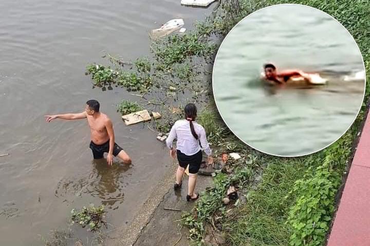 Màn bơi sông cứu người đuối nước nhanh như VĐV của chiến sĩ bộ đội