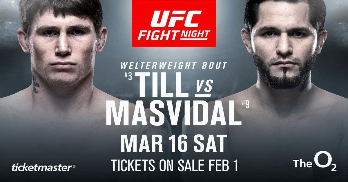 TRỰC TIẾP: UFC on ESPN+ 5: Darren Till vs Jorge Masvidal