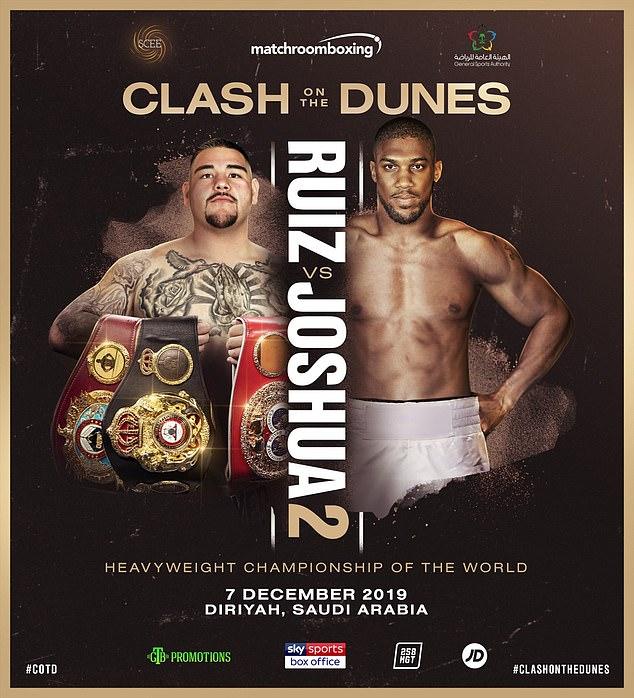 Anthony Joshua tái đấu với Andy Ruiz Jr tại Saudi Arabia vào ngày 7 tháng 12
