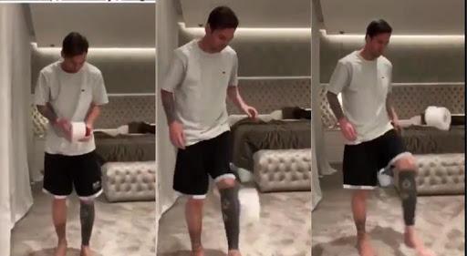 Messi khiến CĐV trầm trồ khi tham gia “thử thách giấy vệ sinh”