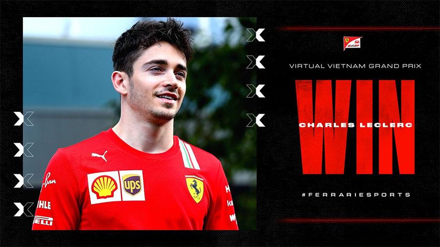 Charles Leclerc vô địch F1 Virtual Vietnam Grand Prix!