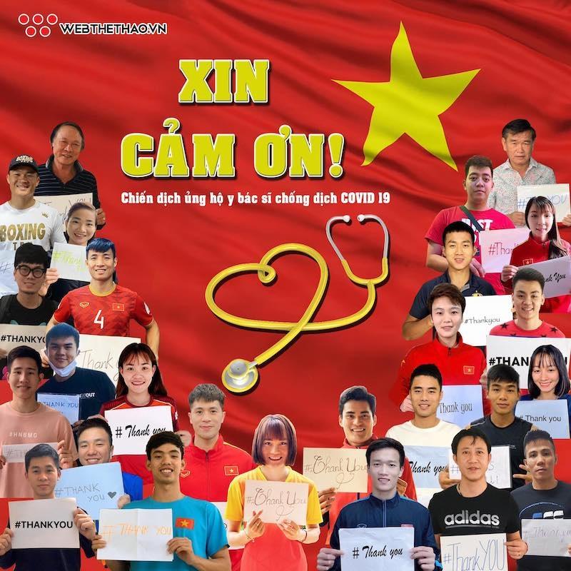 Giới “quần đùi áo số” Việt gửi lời “Cảm ơn” y, bác sĩ chống dịch COVID-19