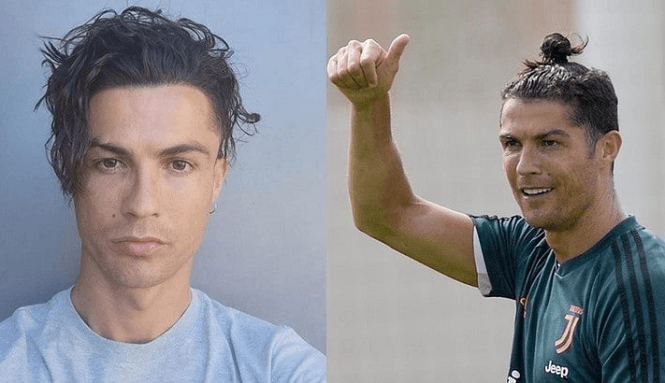 Ronaldo gây sốt khi dùng lại mái tóc "mỳ tôm" hồi còn ở MU