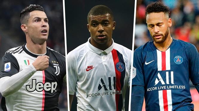Giá trị của Mbappe tăng vọt, Ronaldo và Neymar tụt dốc