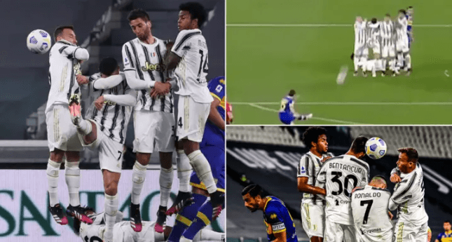 Ronaldo che mặt làm hàng rào khiến Juventus để lọt lưới